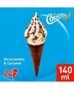 Cornetto Soft Stracciatella & Caramel 24/140ml